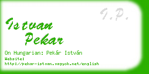 istvan pekar business card