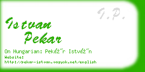 istvan pekar business card